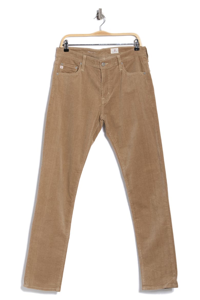 Tellis Slim Fit Corduroy Pants, Main, color, DESERT STONE