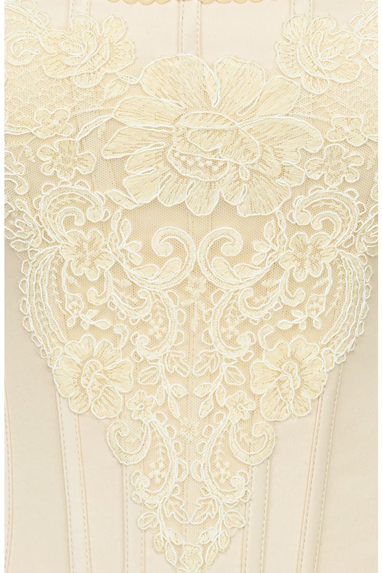 Mimi Ivory Embroidered Corset Top, Alternate, color, VINTAGE IVORY