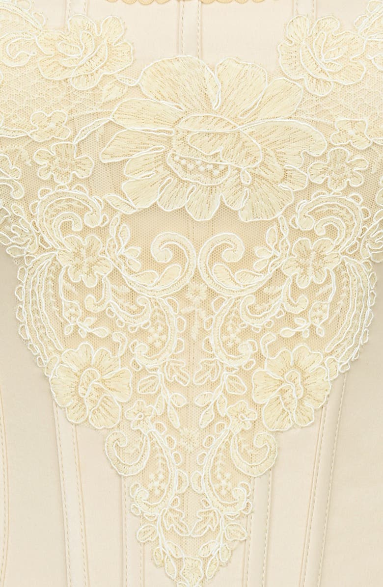 HOUSE OF CB Mimi Ivory Embroidered Corset Top, Alternate, color, Vintage Ivory