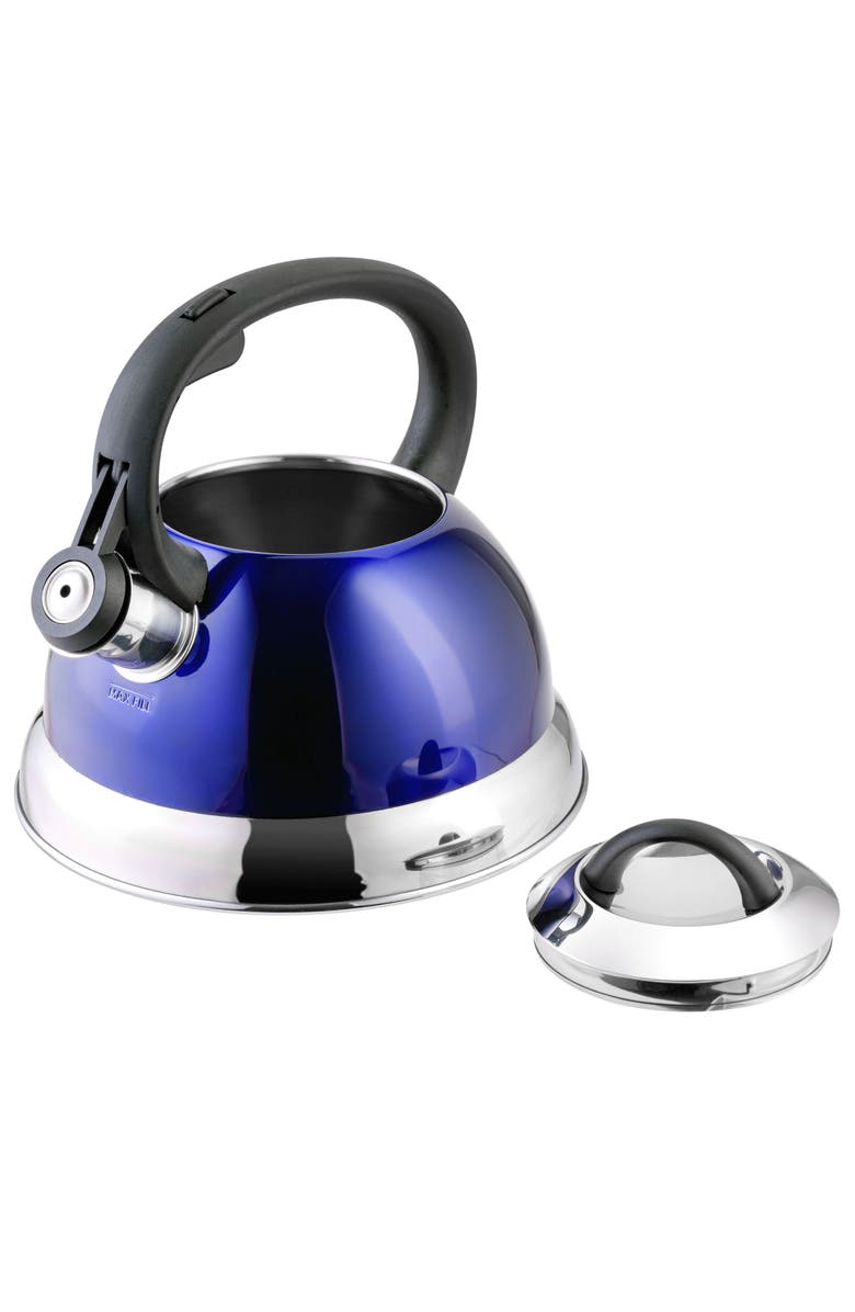 Mr. Coffee Flintshire 1.75 Quart Whistling Stovetop Tea Kettle, Alternate, color, Blue