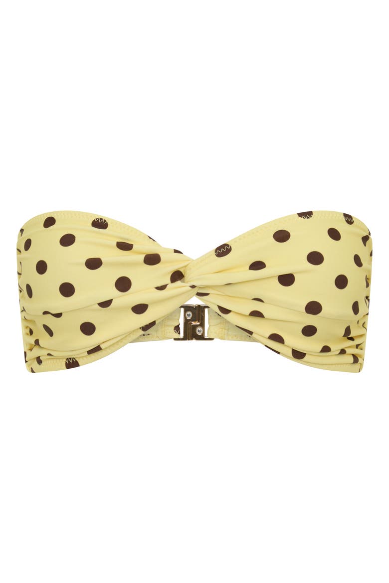 Positano Swim Top, Main, color, Yellow Polka