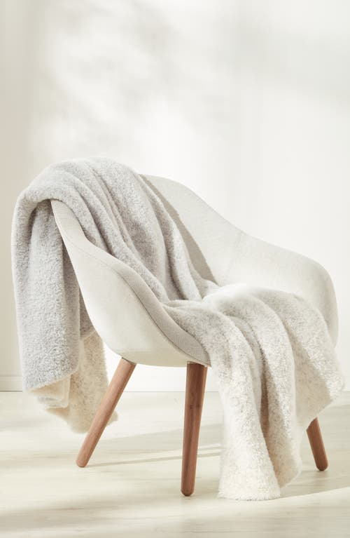 Nordstrom Reversible Eyelash Throw Blanket In Gray