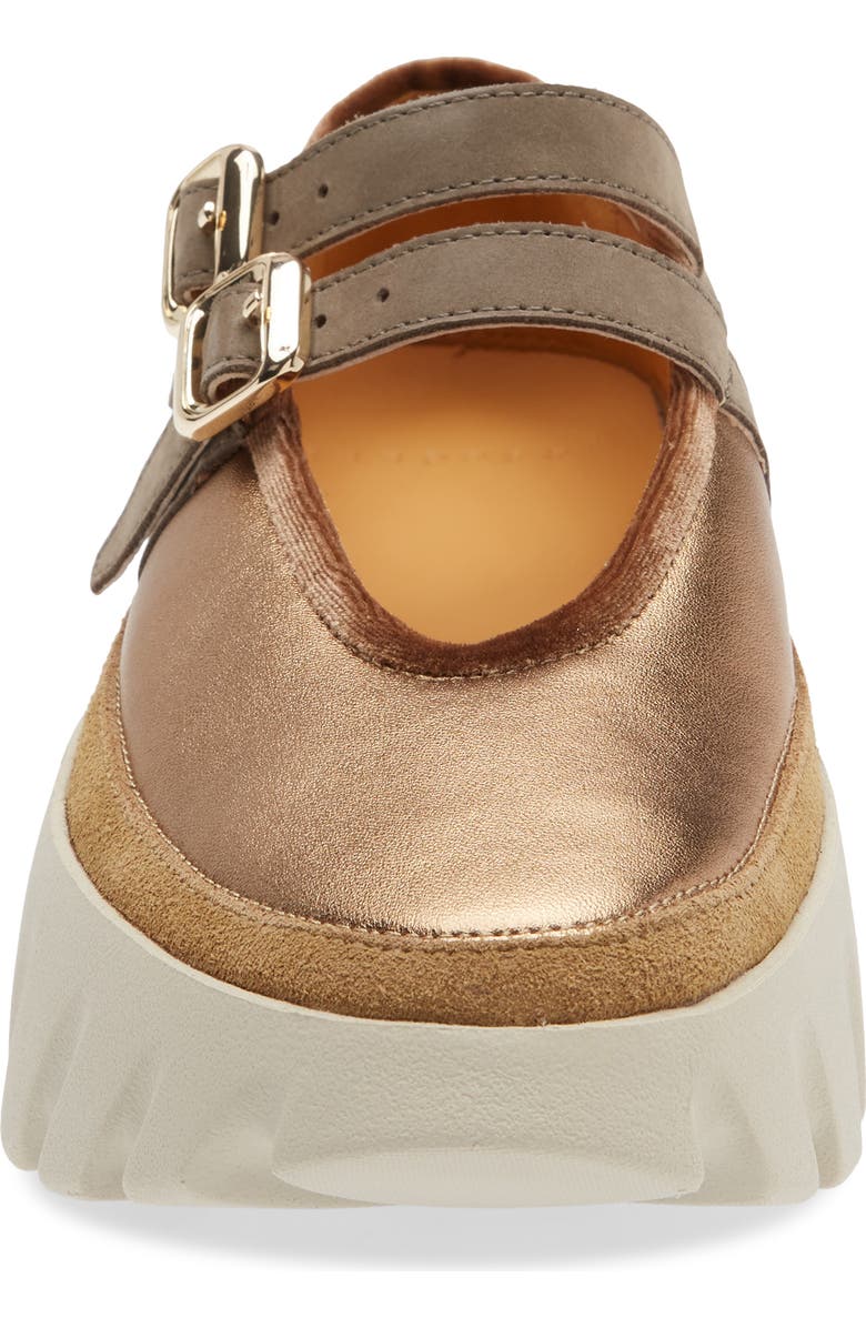 4CCCCEES Tura Ballet Platform Loafer, Alternate, color, Brass/ Brass