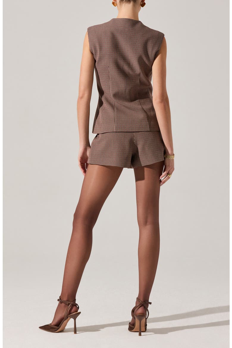Gisselle Plaid Shorts, Alternate, color, BROWN WINE PLAID