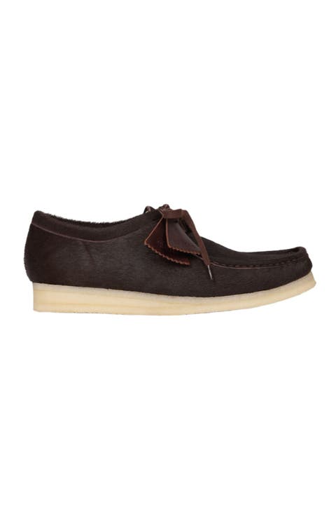 Pony-hair effect Wallabee Derbies