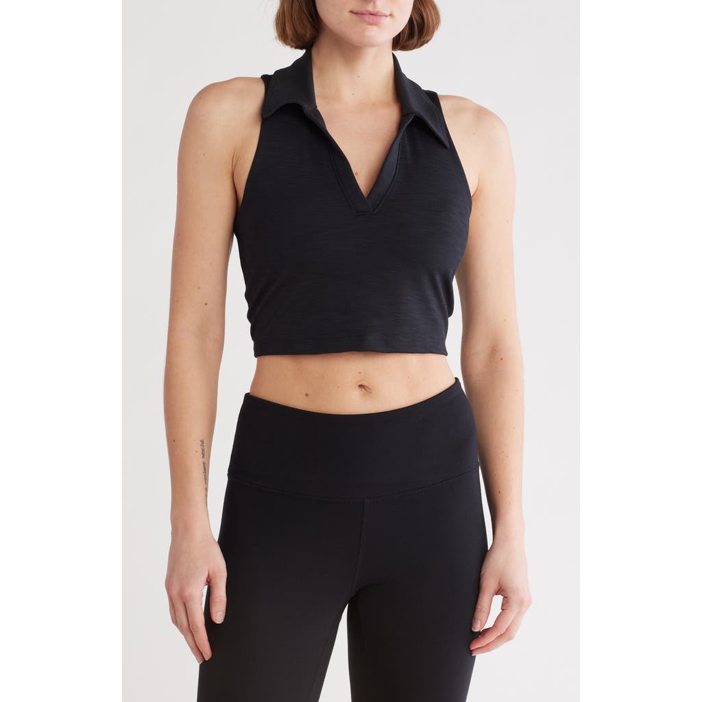 BEYOND YOGA BEYOND YOGA HEATHER SLEEVELESS RIB CROP TOP