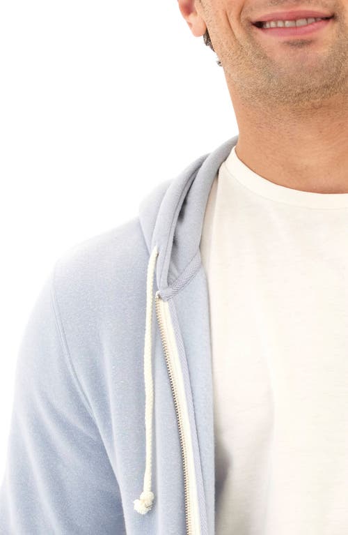 Threads 4 Thought Trim Fit Heathered Fleece Zip Hoodie In Sea Mist