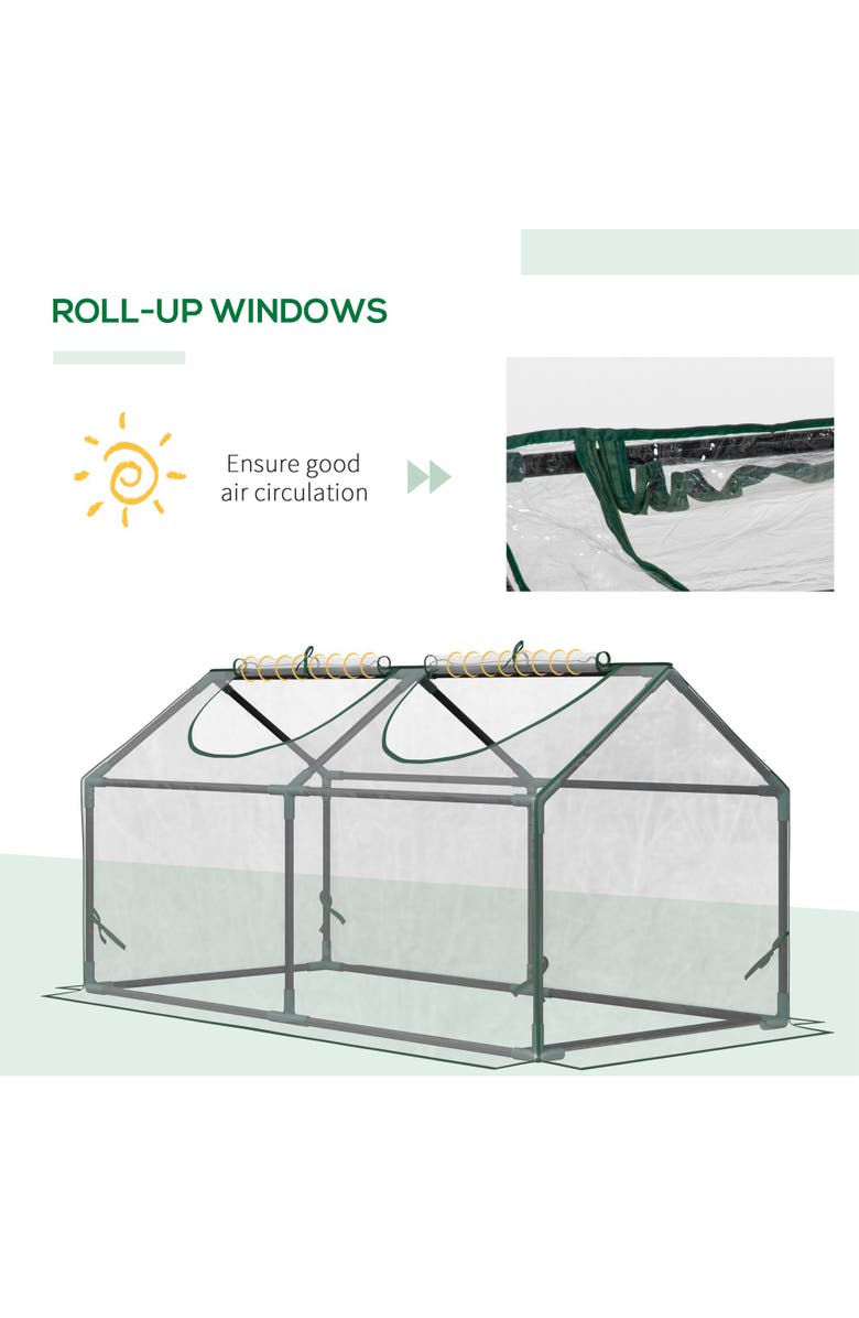 Outsunny Mini Greenhouse, Alternate, color, Clear