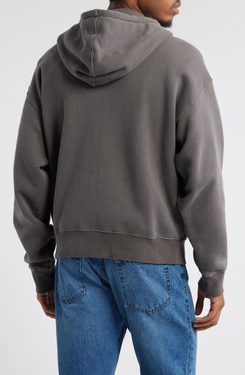 Elwood Core Oversize Terry Full Zip Hoodie In Gray