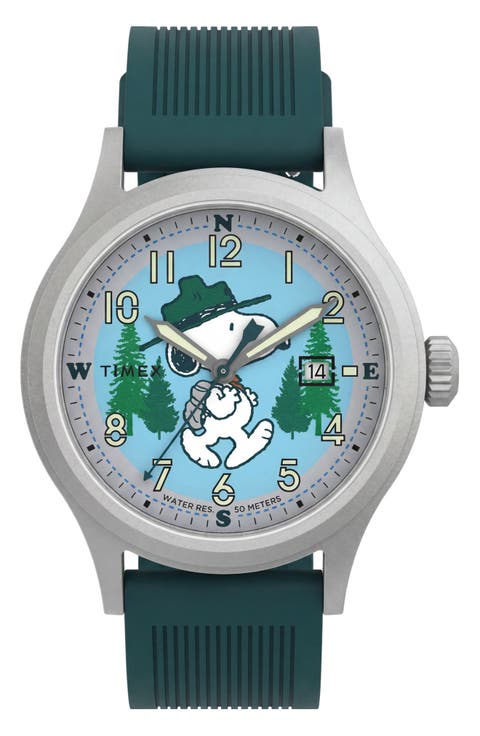 Peanuts Expedition Scout Silicone Strap Watch