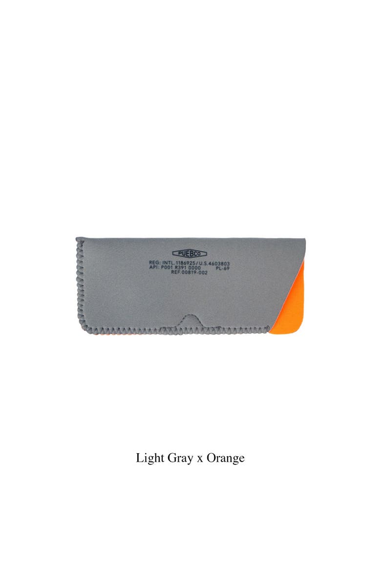 Glasses Sleeve, Alternate, color, Light Gray x Orange