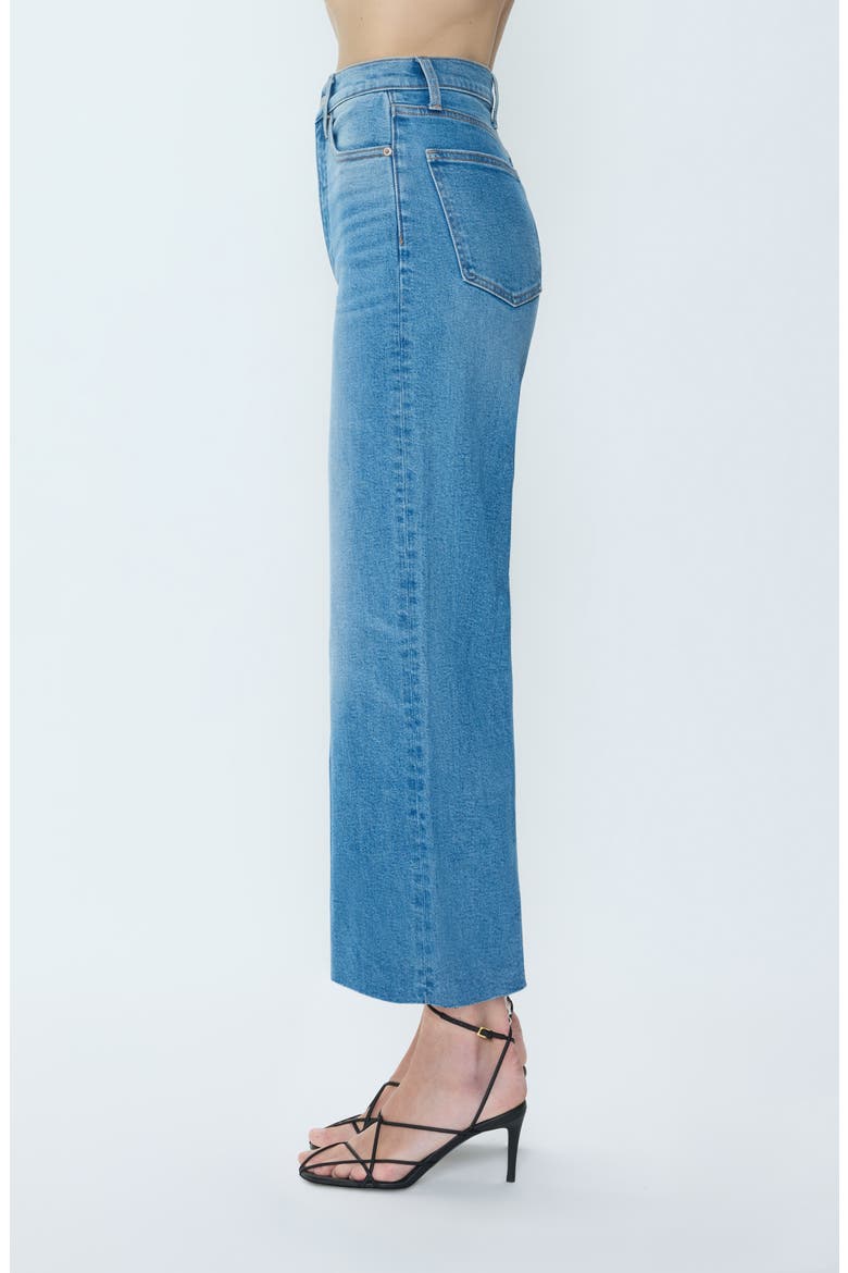Lana Raw Hem Ankle Wide Leg Jeans, Alternate, color, WILD HEART