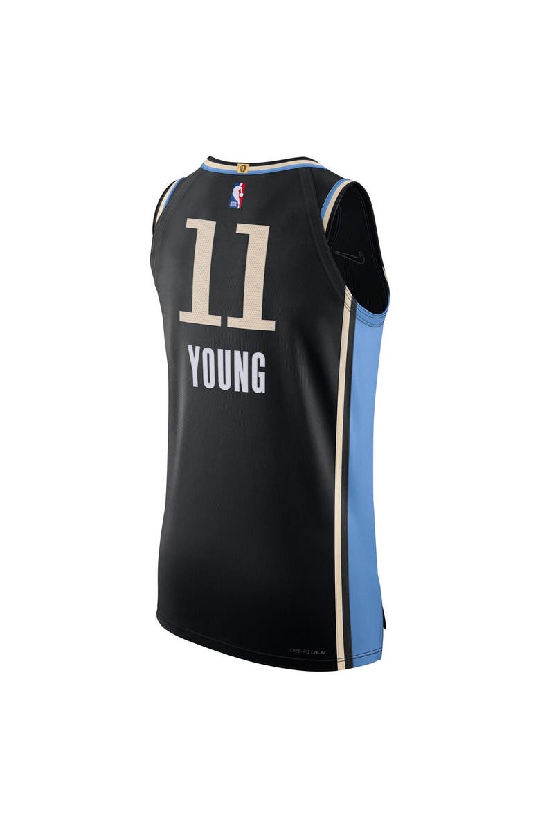 Nike Men's Nike Trae Young Black Atlanta Hawks  Authentic Jersey - City Edition, Alternate, color, 
