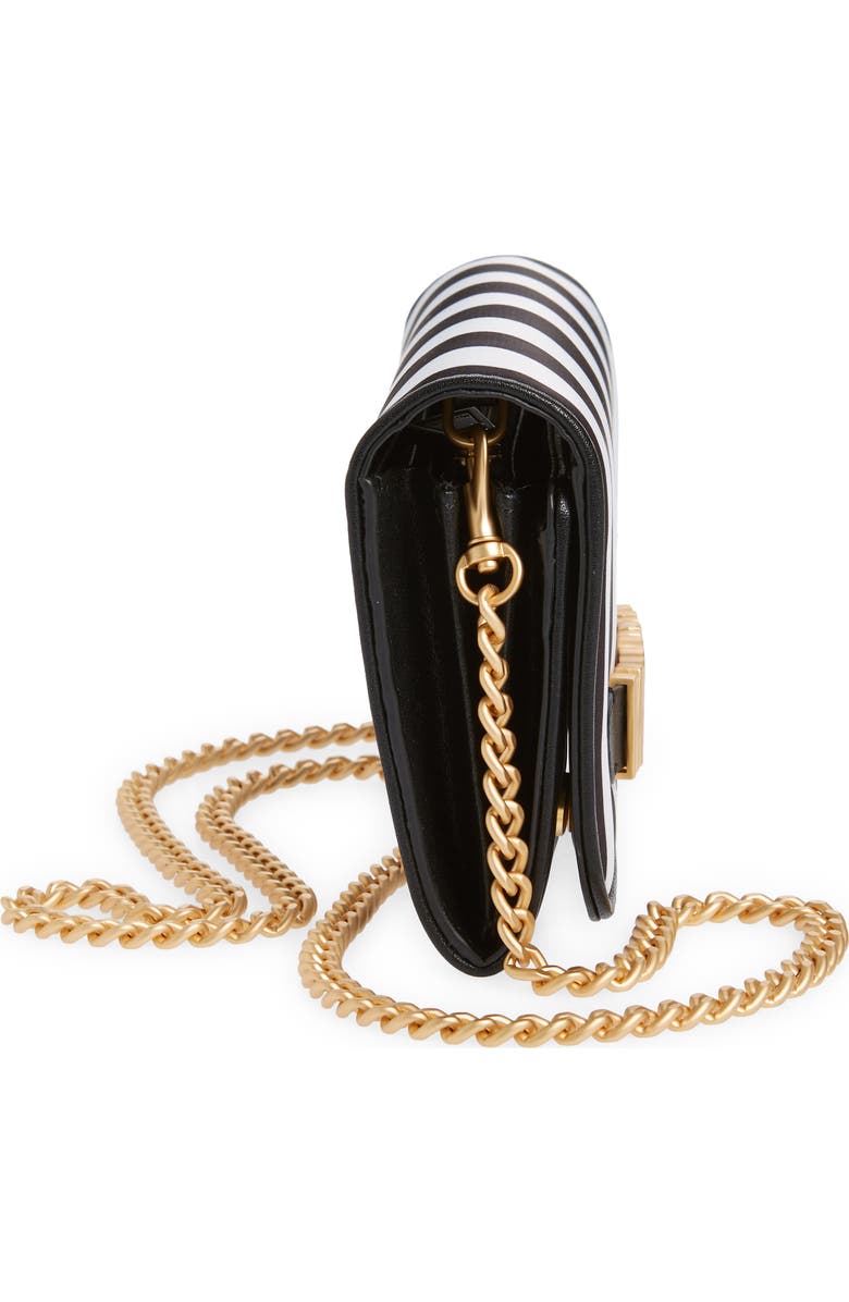 Moschino Logo Belt Stripe Nylon Shoulder Bag, Alternate, color,