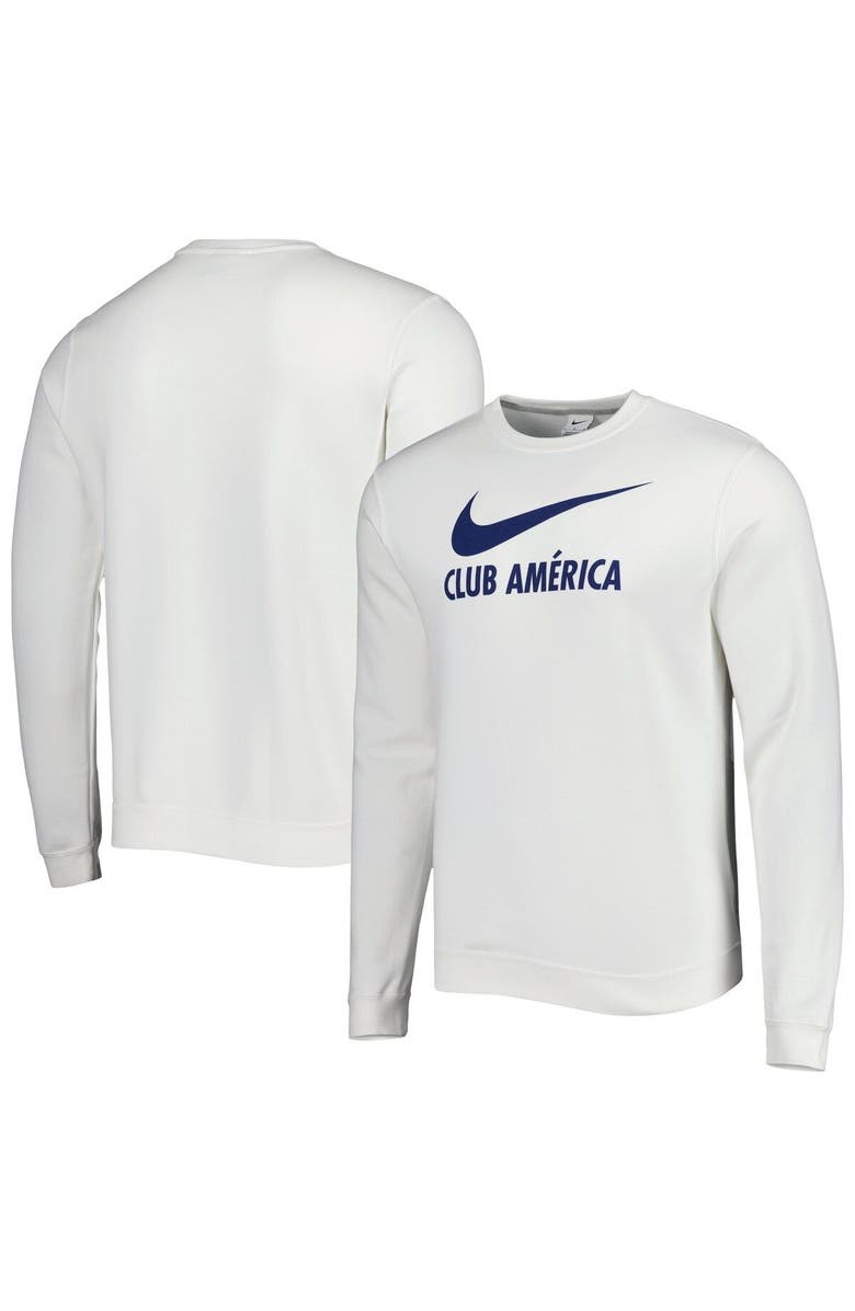 Nike Men's Nike White Club America Lockup Club Pullover Sweatshirt, Main, color,