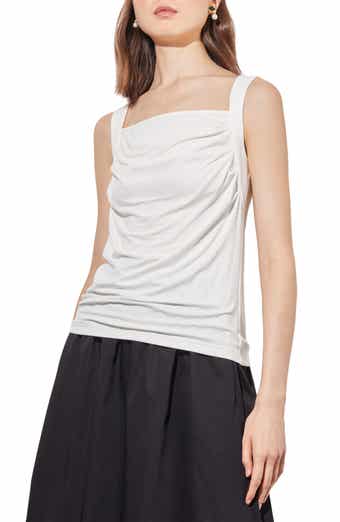 Ming Wang Front Drape Sleeveless Top