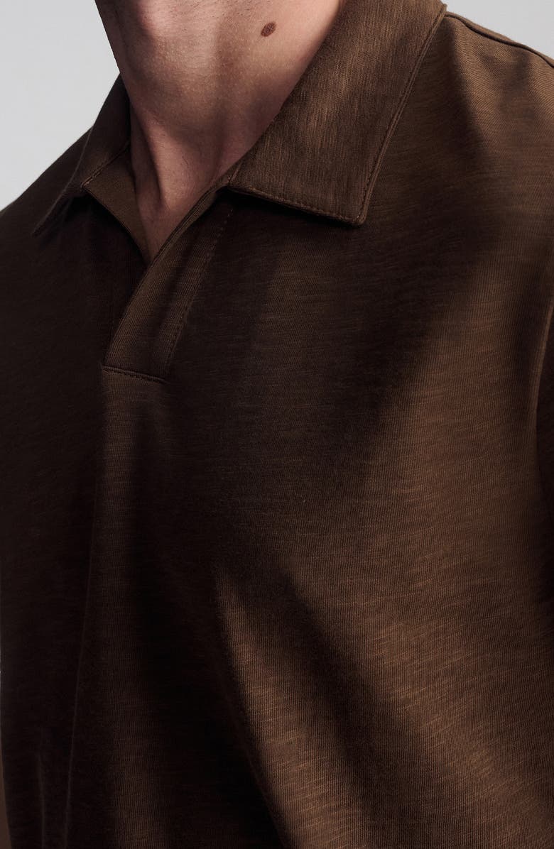 Mavi Jeans Solid Cotton Johnny Collar Polo, Alternate, color,