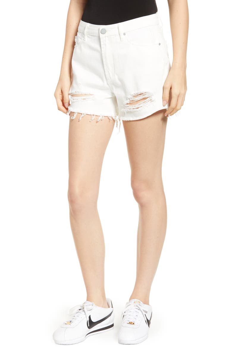 Articles of Society Meredith Ripped High Waist Denim Shorts, Main, color,