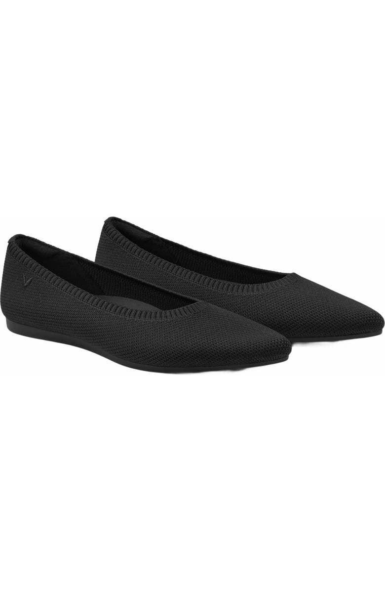 VIVAIA Pointed-Toe Ballet Flats, Main, color, Black