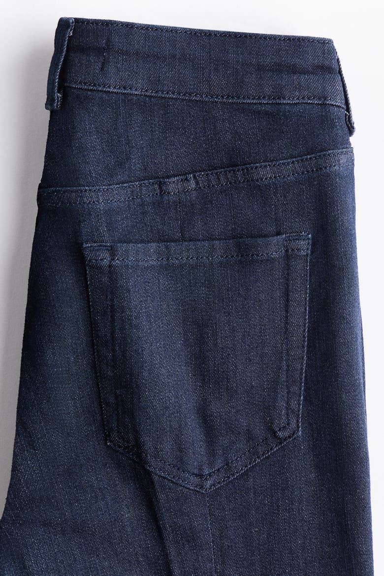 Slim Straight High Waist Jeans, Alternate, color, Dark denim blue