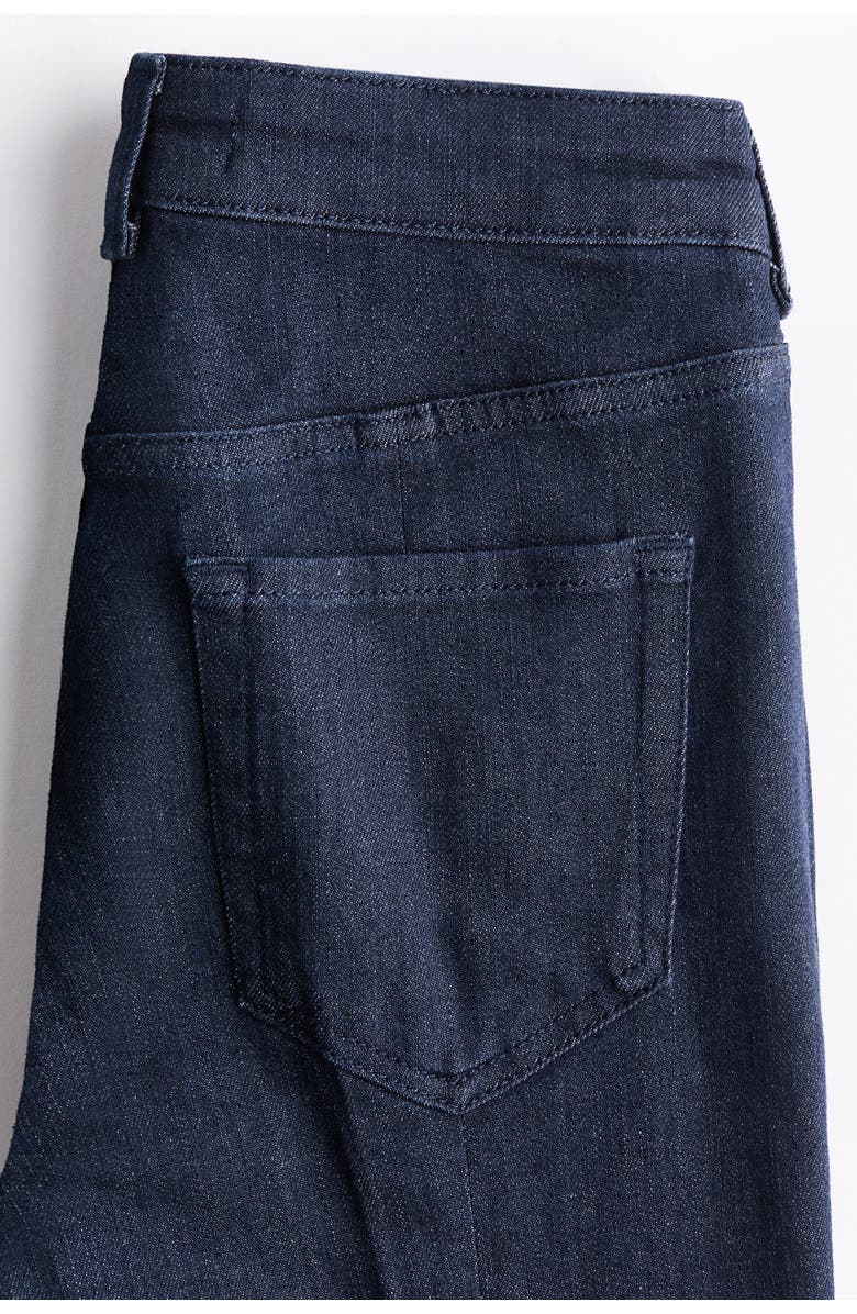 H&M Slim Straight High Waist Jeans, Alternate, color, Dark Denim Blue