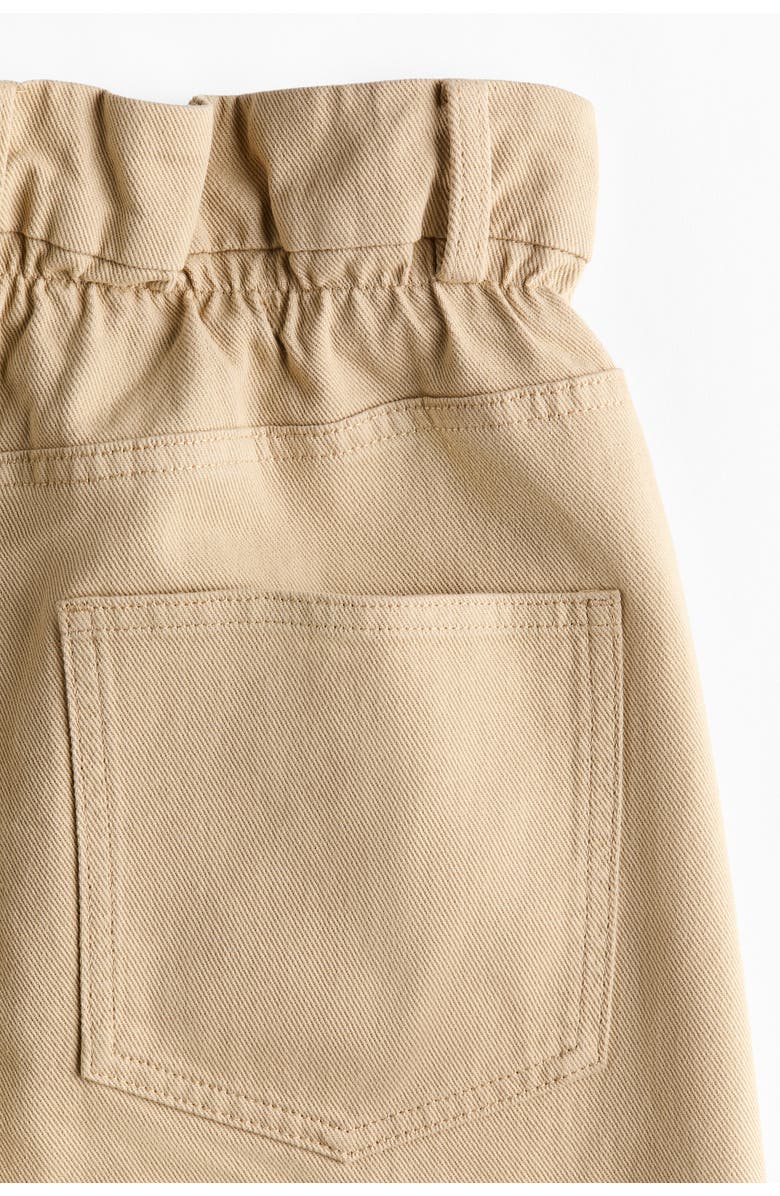 H&M Paper Bag Bermuda Shorts, Alternate, color, Beige