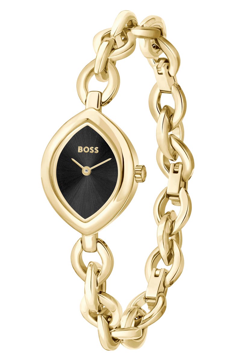BOSS Fiora Contoured Black Bracelet Watch, 29mm x 22.4mm, Alternate, color,