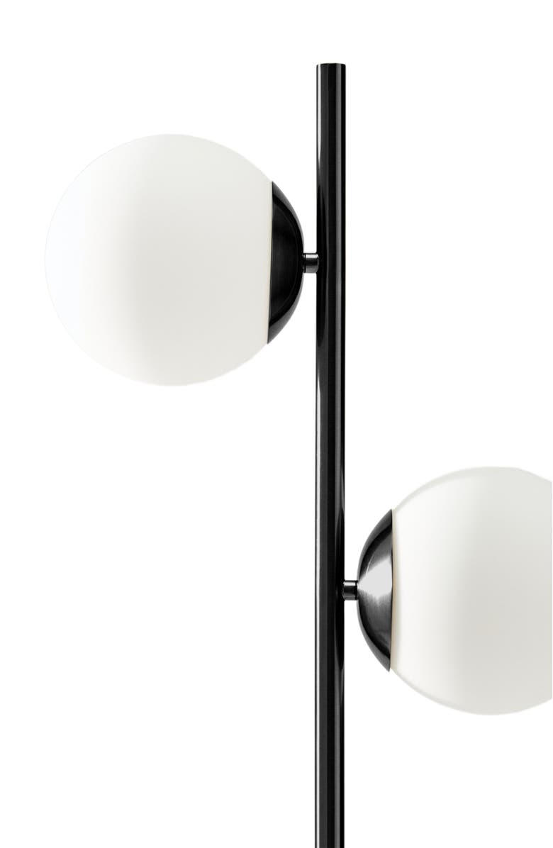 Brightech Sphere 65" LED Contemporary Tree Floor Lamp with Frosted Glass Globes, Alternate, color, Classic Black