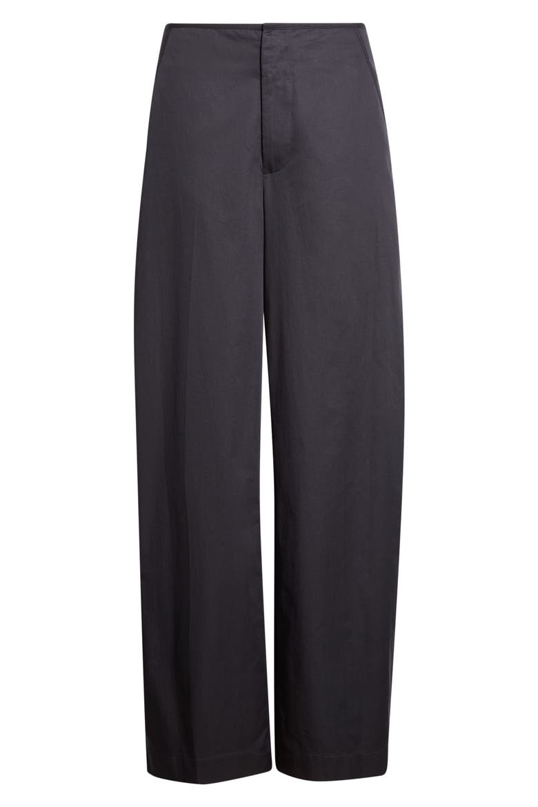 Clean Waist Cotton Pants, Alternate, color, INK