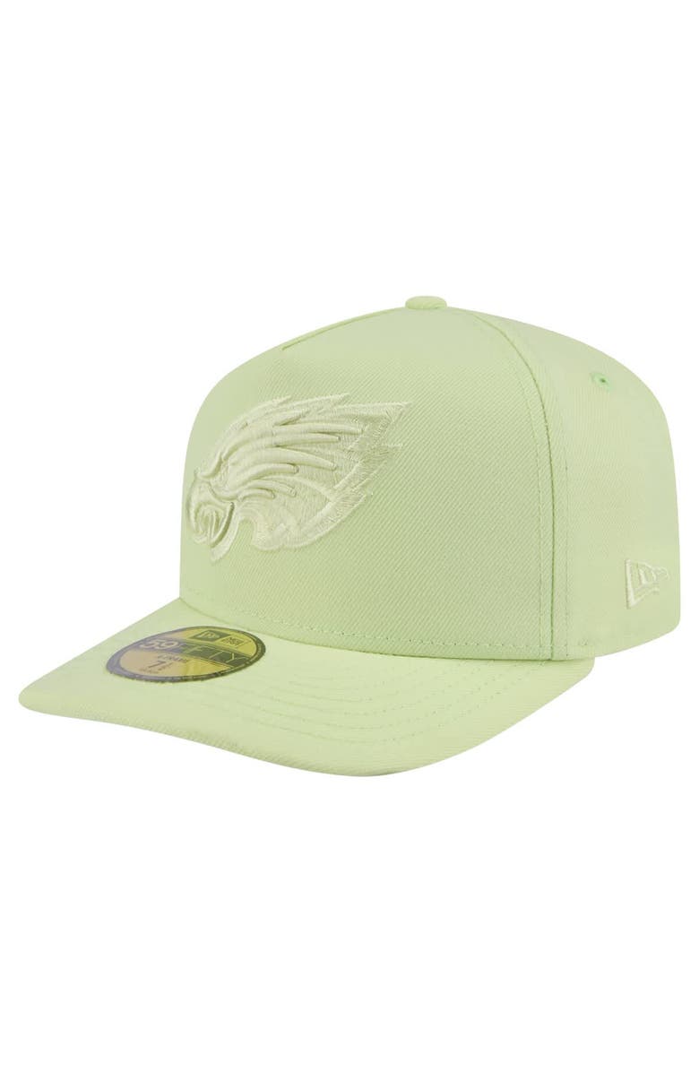 New Era Men's New Era Green Philadelphia Eagles Color Pack A-Frame 59FIFTY Fitted Hat, Alternate, color, Green
