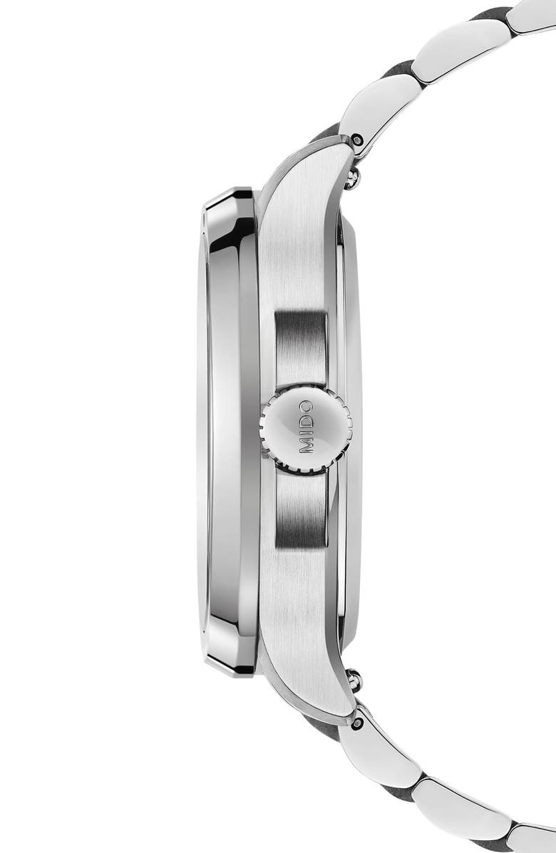 MIDO Multifort Square Automatic Bracelet Watch, 40mm, Alternate, color, Silver/ Blue