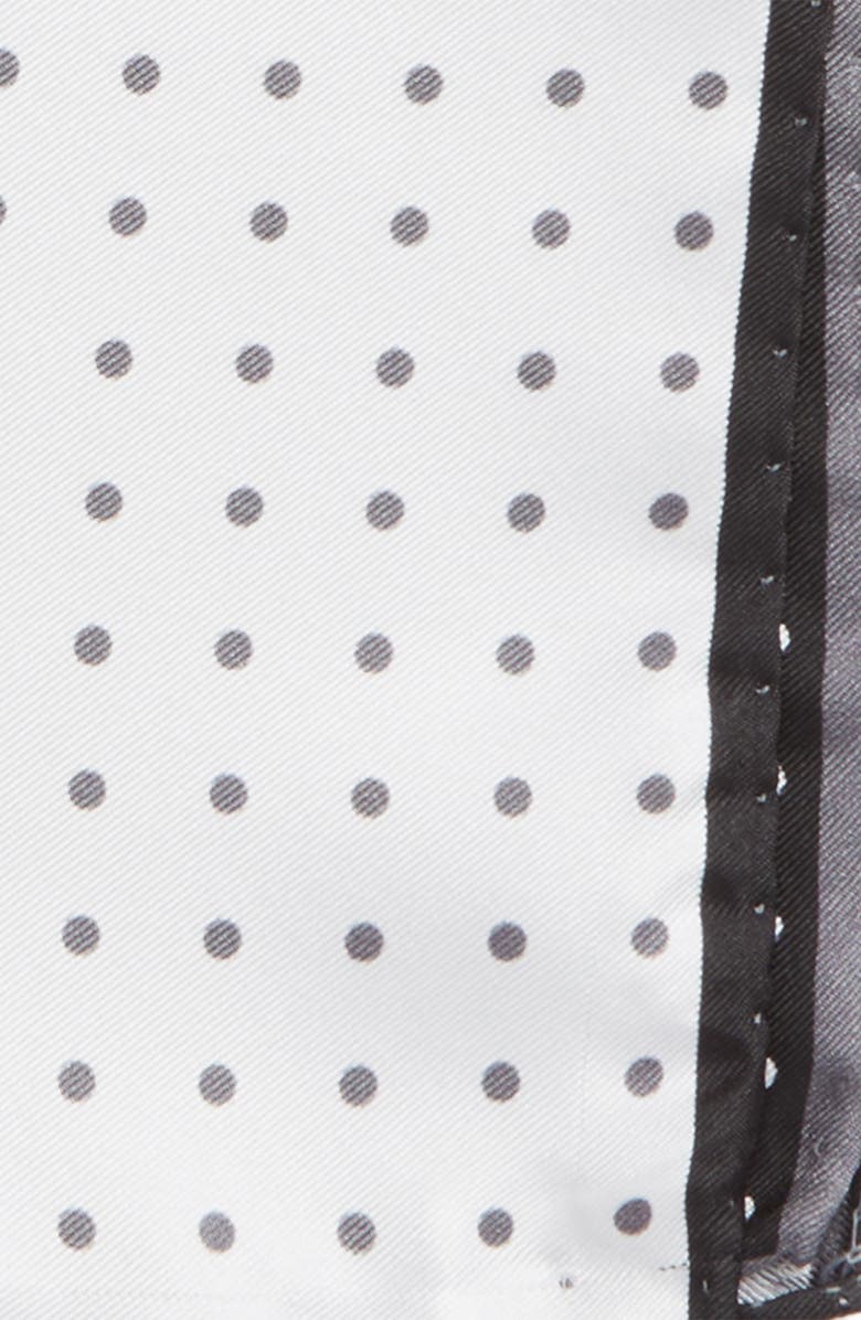 NORDSTROM MEN'S SHOP Nordstrom Four Panel Dot Silk Pocket Square, Alternate, color,