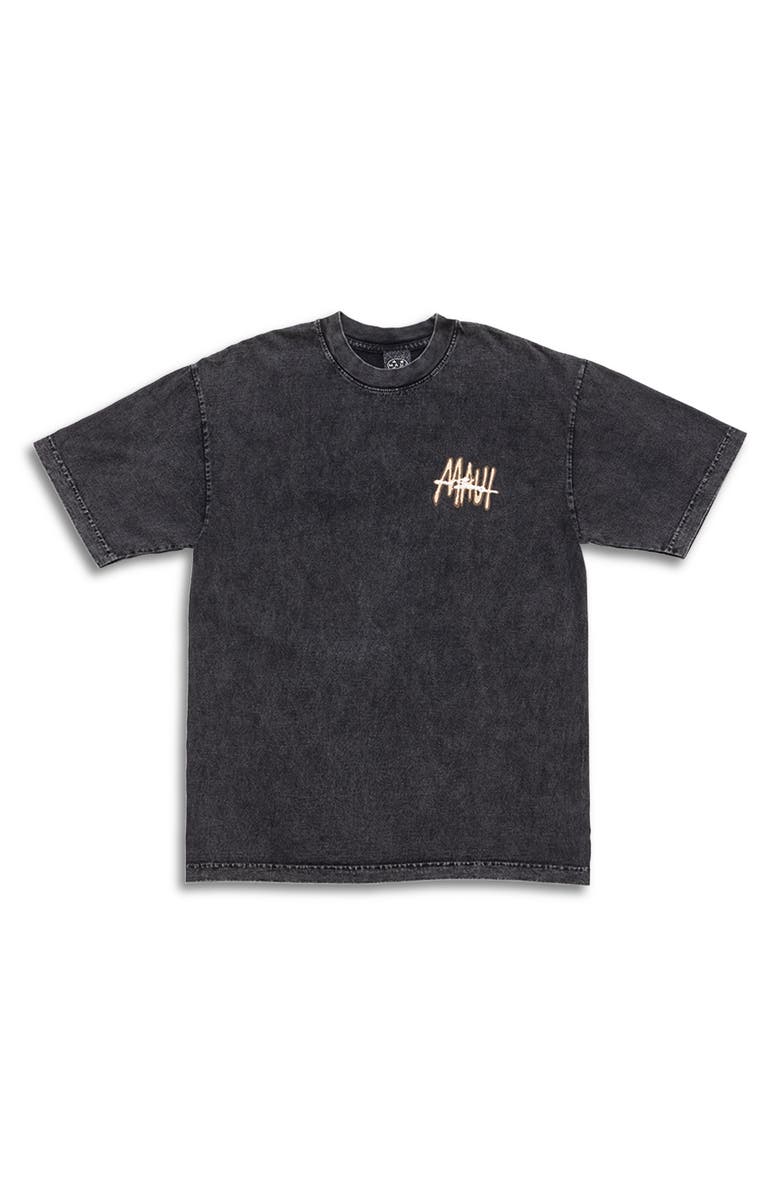 Maui & Sons Maui Tag Mineral Wash Cotton Graphic T-Shirt, Alternate, color, Black