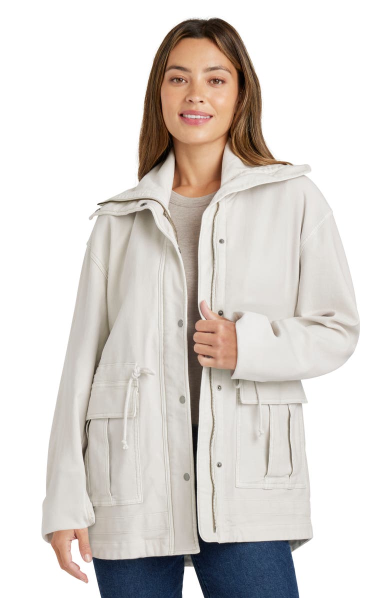 Splendid Meghan Cotton Blend Utility Jacket, Alternate, color, Ice