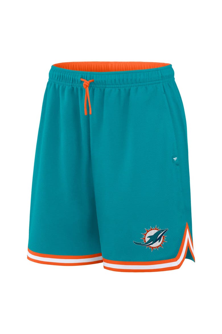Men's Fanatics Aqua Miami Dolphins Fearless Drive Shorts, Alternate, color, Aqua