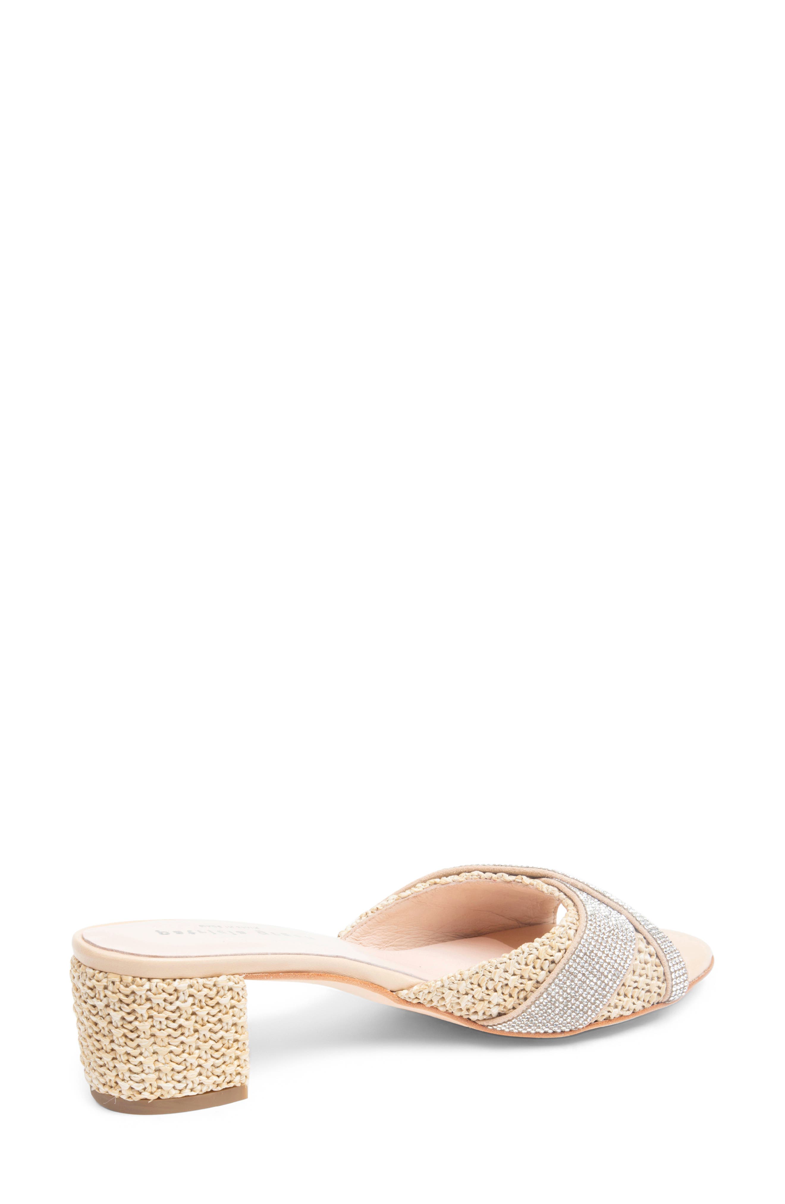 patricia green Milan Crystal Block Heel Slide Sandal, Alternate, color, 