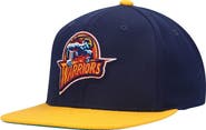 Mitchell & Ness Men's Mitchell & Ness Navy/Gold Golden State Warriors Hardwood Classics Team Two-Tone 2.0 Snapback Hat