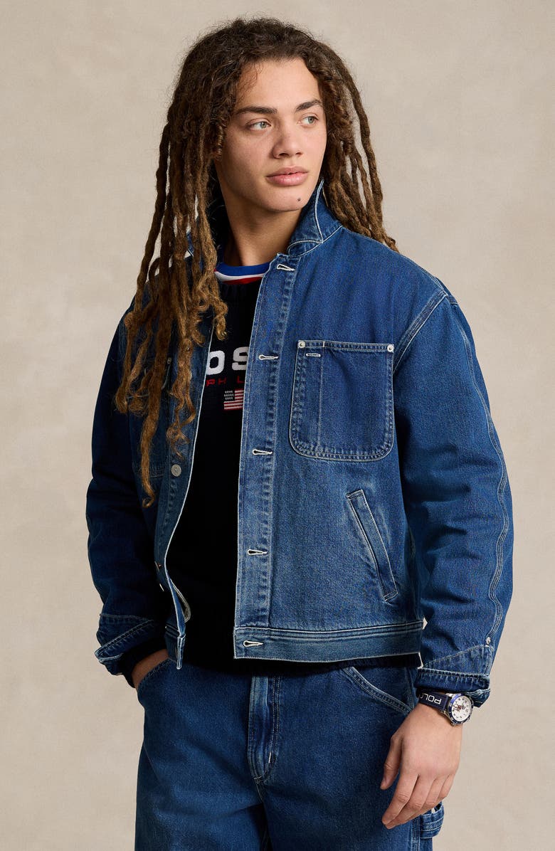 Polo Ralph Lauren Graphic Logo Denim Jacket, Alternate, color, 