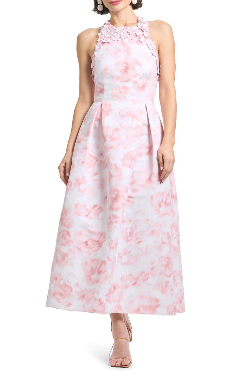 Sachin & Babi Carissa Floral Appliqué Cocktail Dress, Main, color, 