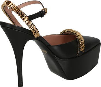 Platform Ankle Strap Pump