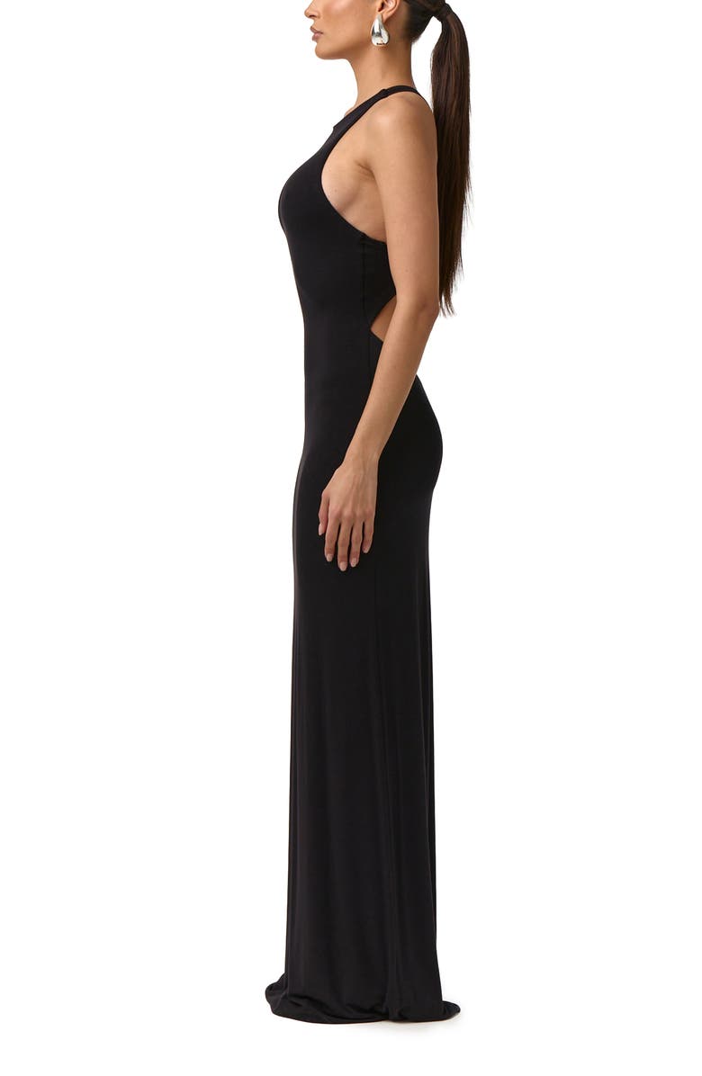Naked Wardrobe Sleeveless Maxi Dress, Alternate, color, Black