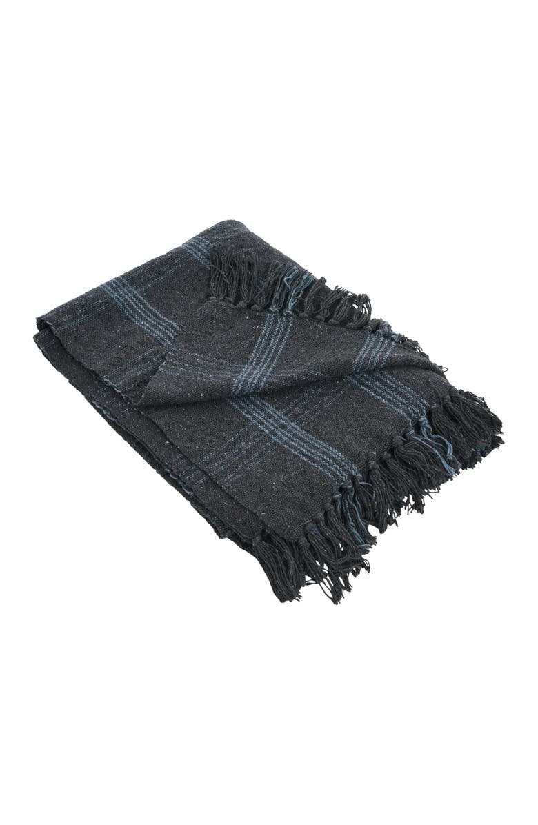Storied Home Throw Blanket with Fringe, Main, color, Grey