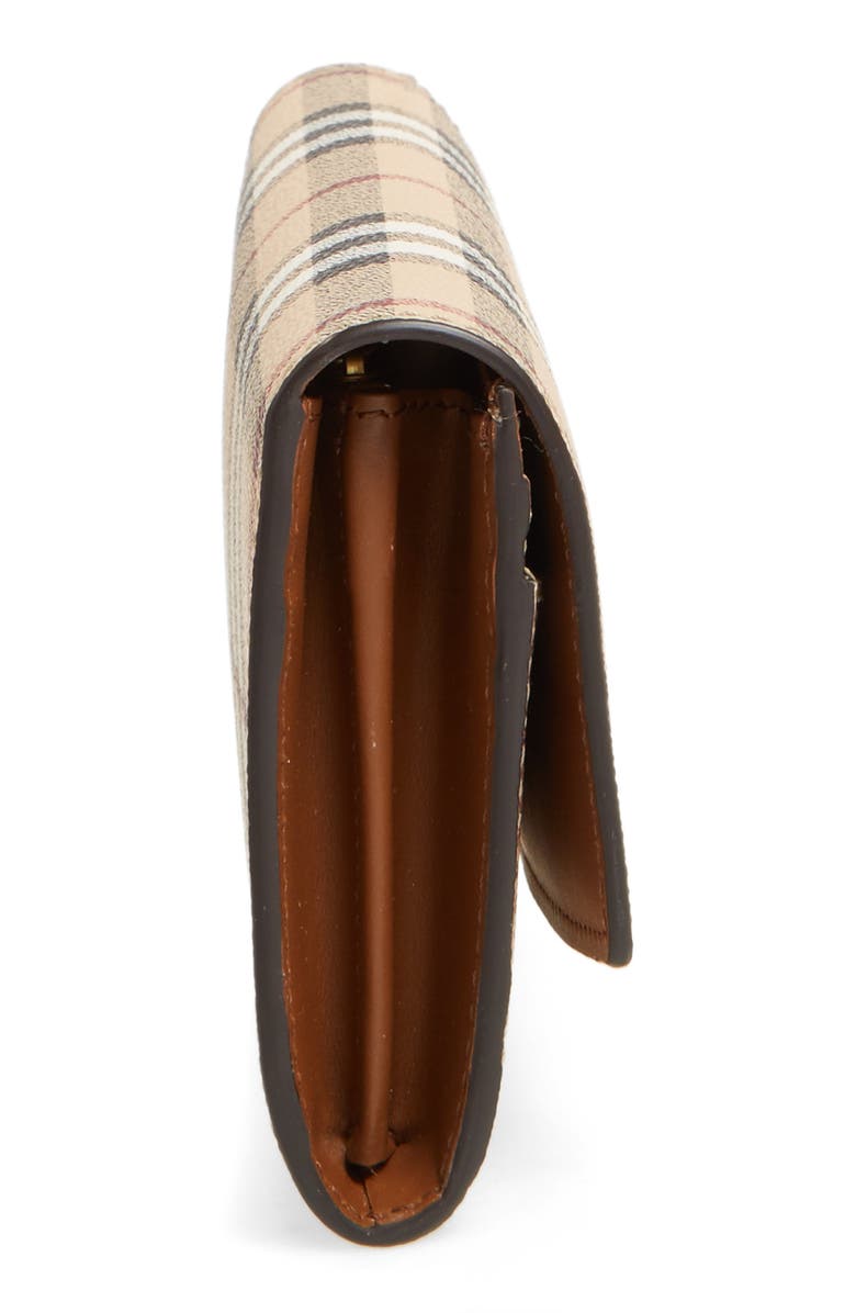 Burberry Halton Haymarket Check Continental Wallet, Alternate, color, 