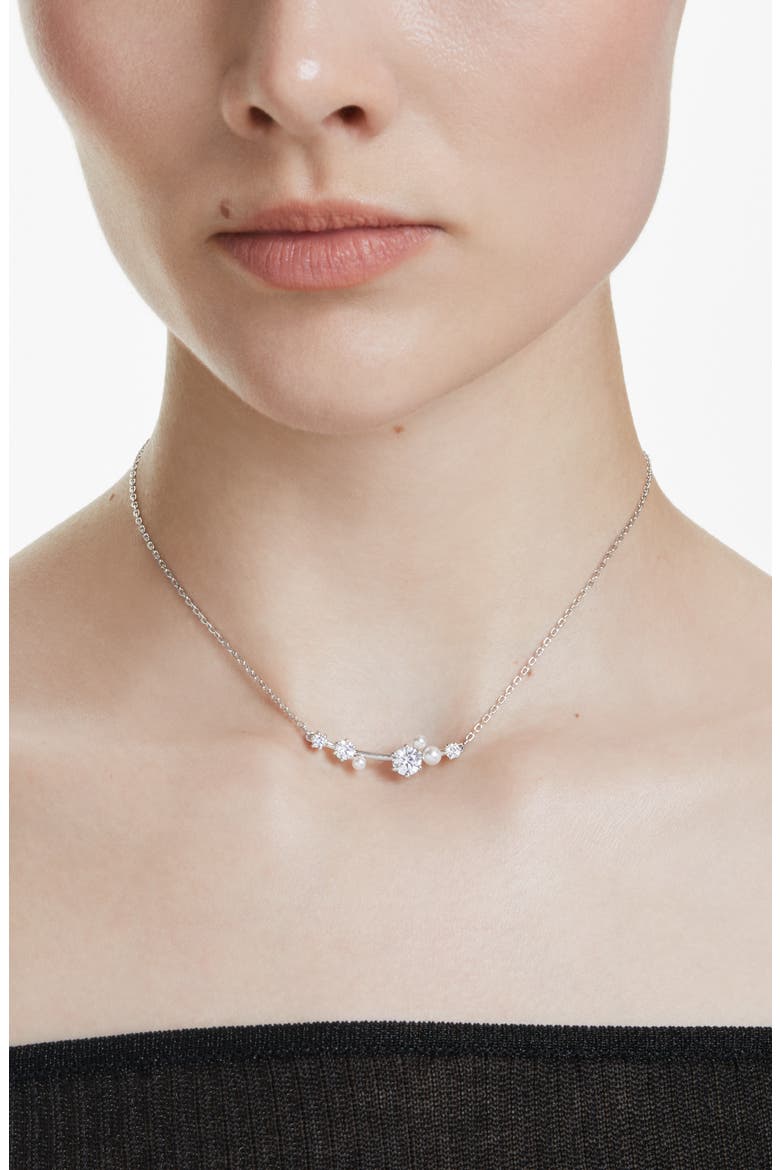 Constella Necklace, Alternate, color, WHITE/ SILVER