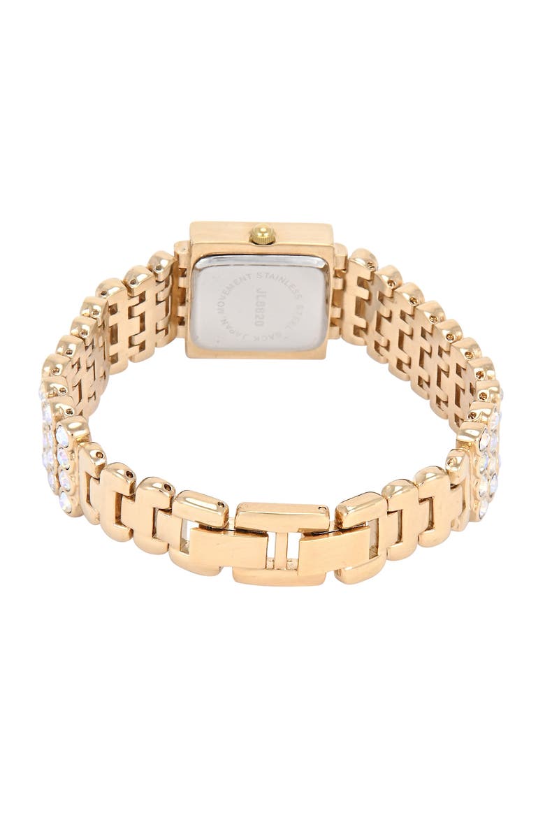 Jeweled Swarovski Strands Bracelet Watch- 22MM, Alternate, color, Gold