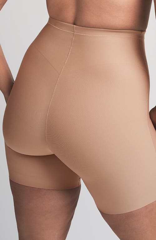 Skims Body Core Sculpt Mid Rise Shorts In Brown