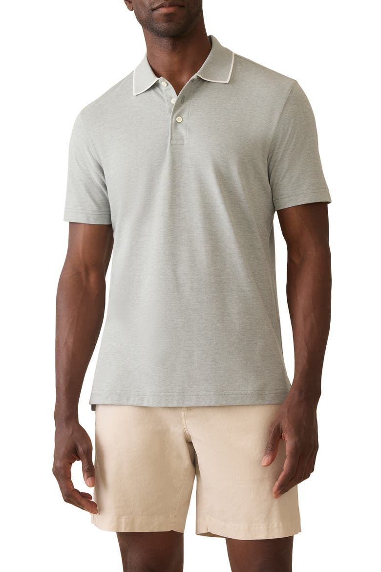Movement Piqué Knit Polo, Main, color, MOSS STONE MELANGE