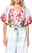 CIEBON Emel Floral Puff Sleeve Top