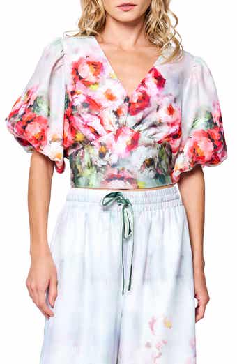 CIEBON Emel Floral Puff Sleeve Top