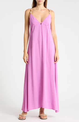 Strappy Beaded Cover-Up Maxi Dress